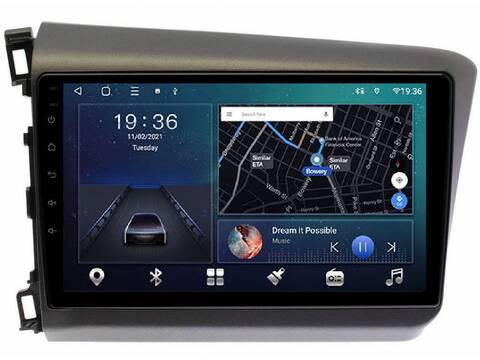 Магнитола для Honda Civic FB (2012-2015) Android 10 3/32GB QLED DSP 4G модель HO-086TS18