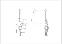 Смеситель для кухни HAIBA HB70304-4 сталь