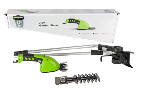Садовые ножницы кусторез Greenworks G7,2GS, 7.2v, встроенный АКБ 2 А·ч и ЗУ (аккумуляторные, штанга)