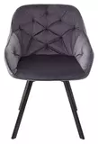 фото 5 Стул GALE 360 град. поворот. BLUVEL-14 GREY, велюр/ черный каркас, М-City на profcook.ru