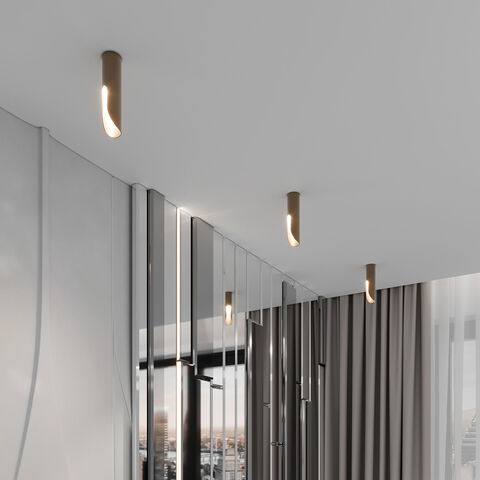 Накладной светодиодный светильник Elektrostandard Apex 25113/LED 7W 4000K латунь