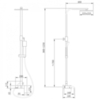 Abber AF8616 Душевая стойка ABBER Wasserfall AF8616 с изливом, хром