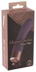 Фиолетовый вибратор с ребрышками Elegant Flexy Vibe - 15 см. - 