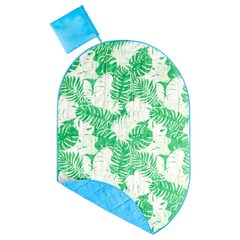 Плед-одеяло для пикника IKEA STRANDON (СТРАНДОН), Белый, Зеленый с рисунком, 112х168 см