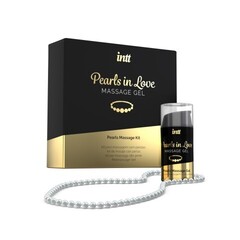 Intt Pearls in Love - набор для интимного массажа с жемчужным ожерельем, 15 мл