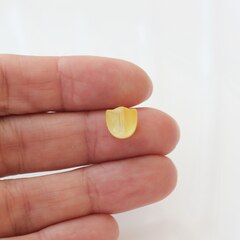 Подвеска Цветок тюльпан, акрил, жёлтый 9*9 мм, Ф025