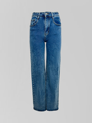 Джинсы Denim 3427 однотонные плотные трубы со стрейчем