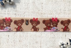 Лента репсовая принт, ш. 2,7 см.