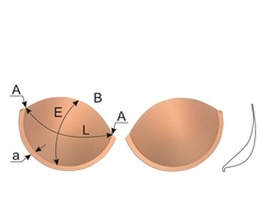 Чашки балконет пуш-ап бежевые (75В-80А-70С-65D), Беларусь