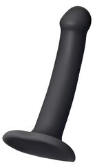 Черный фаллос на присоске Silicone Bendable Dildo S - 17 см. - 