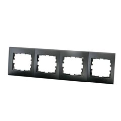 LESYA 705 4200 149 Рамка 4-ая горизонтальная б/вст, черн. бархат матовый (10шт)120шт
