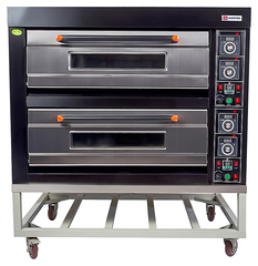 Печь хлебопекарная Miratek BK-24G + каменный под (2 яруса) + пароувлажнение