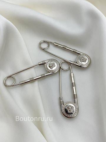 Брошь булавка Верс. серебристая