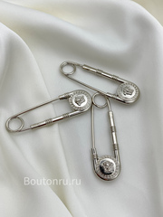 Брошь булавка Верс. серебристая