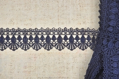 Кружево плетёное, ш. 5,5 см, тёмно-синий