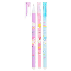 
          Набор ручек пиши-стирай 12 штук, с рисунком единорогов, MC-Basir, Красивые гелевые ручки со стираемыми синими чернилами, специальный ластик на конце, для школы и учебы