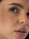 Колье Мини-сердце с буквой М на леске