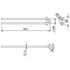 Kludi 25977N0 Kludi 25 977 N0 VELA S держатель для полотенец, L = 430 мм Brushed Gold