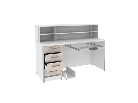 Наборы мебели для КДЛ по ТУ 9452-013-13305037-2010. Стойка регистратора (1 рабочее место) ПОСТ-3Лабромед