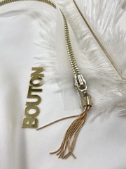 Молния на прозрачной сетке (основе) золотистая широкая