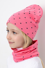 комплект  для девочки  К 8125/клубничное суфле,сердечки