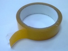 Лента клейкая двухсторонняя (скотч), на полипропиленовой основе, 2,5 см*10 м, 1 шт.