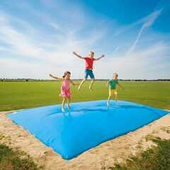 Надувная подушка «Мягкое небо» для установки в грунт, 14×10×2 м