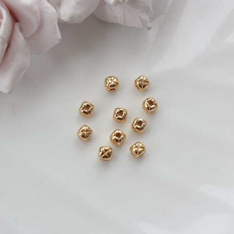 Бусина разделитель (спейсер), 4 мм, позолота, 5 штук, Р088