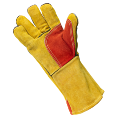 Краги спилковые START Master усиленная ладонь (красно-оранжевые)