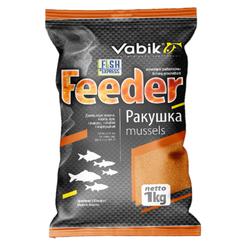Прикормка Vabik FEEDER Ракушка 1кг 10 шт/уп.