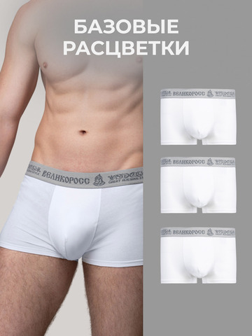 Комплект из 3 трусов-боксеры – «Арктические войска»