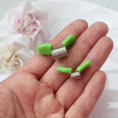 Пружина-стоппер 22 мм (Bead Stopper), цвет зелёный, 2 штуки, И049