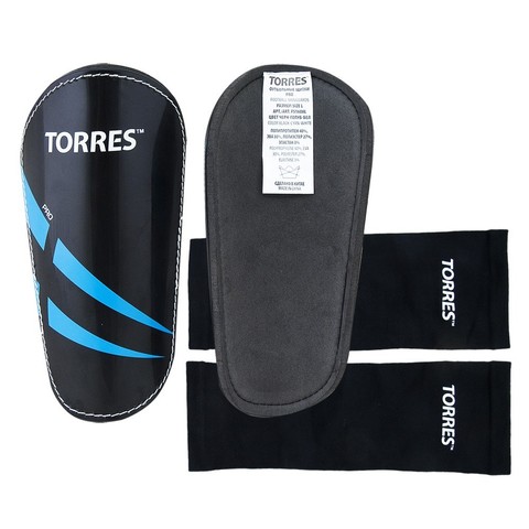 Щитки TORRES Pro арт.FS1608M, р. M, без голеностопа, черно-сине-белый