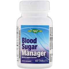 Nature's Way, Blood Sugar Manager, регулятор уровня сахара в крови, 60 таблеток