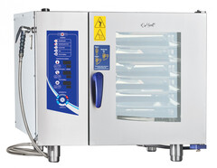 11000035623 Абат Пароконвектомат ПКА 6-1/1ВМ2 (инжекционный, 6хGN-1/1, память на 110 программ приготовления, без г/емкостей, 3-х-канальный щуп, регулировка влажности, 5 скоростей вращения вентилятора, лицо нерж.)