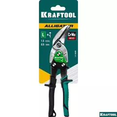 KRAFTOOL Alligator, 250 мм, левые усиленные ножницы по металлу с выносом (2328-OL)