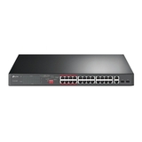 TP-Link TL-SL1226P -  24-портовый неуправляемый 10/100 Мбит/с PoE+ коммутатор с 2 гигабитными портами