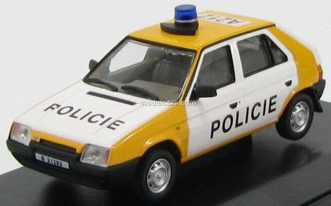 Skoda Favorit 136L Policie 1991 yellow/white Abrex 1:43