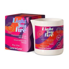 Массажная свеча Light My Fire Coconut с ароматом кокоса - 65 гр. - 
