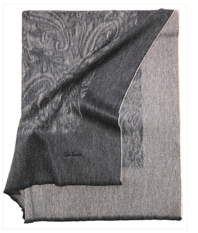 Плед 150х200 Glen Saxon Border Paisley Black Sand Stone