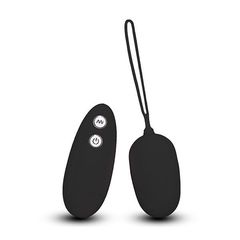 Чёрное виброяйцо с пультом дистанционного управления ULTRA SEVEN REMOTE CONTROL EGG - 