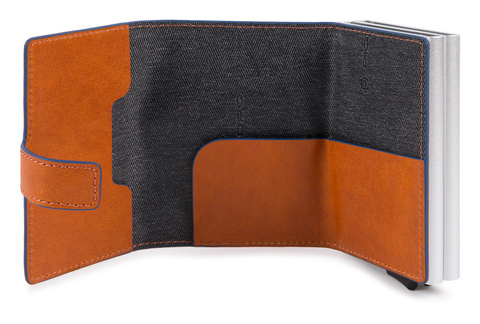 Чехол для кредитных карт Piquadro B2S, оранжевый, кожа натуральная (PP5472B2SR/AR)