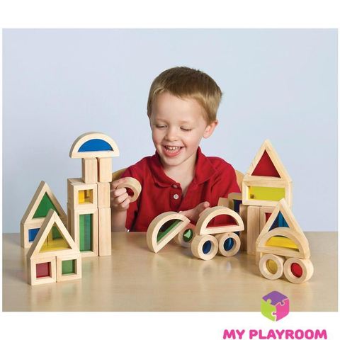 Большой конструктор Радужные блоки (Rainbow blocks), 40 деталей 3
