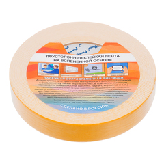 РемоКолор 49-5-025 Лента клейкая двухсторонняя, на вспененной основе, 25ммх10м, (шт.)