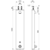 Delabie 792400 Терм. душ. панель SECURITHERM, аллюм., верх.подвод,  батарея  6V