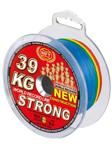 Леска плетёная WFT KG STRONG Multicolor 600 м, 0.25 мм