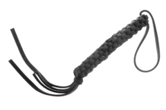 Черный квадратный кожаный темляк