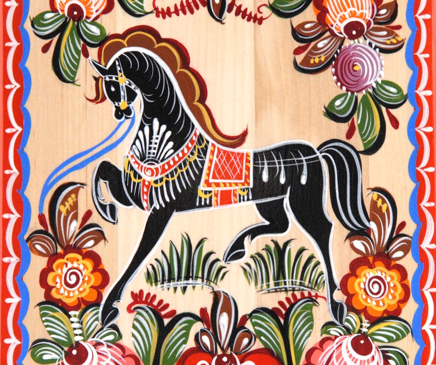Конь в Городецкой росписи
