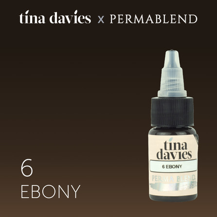 6. Ebony пигмент для бровей   "Tina Davies 'I Love INK' Permablend