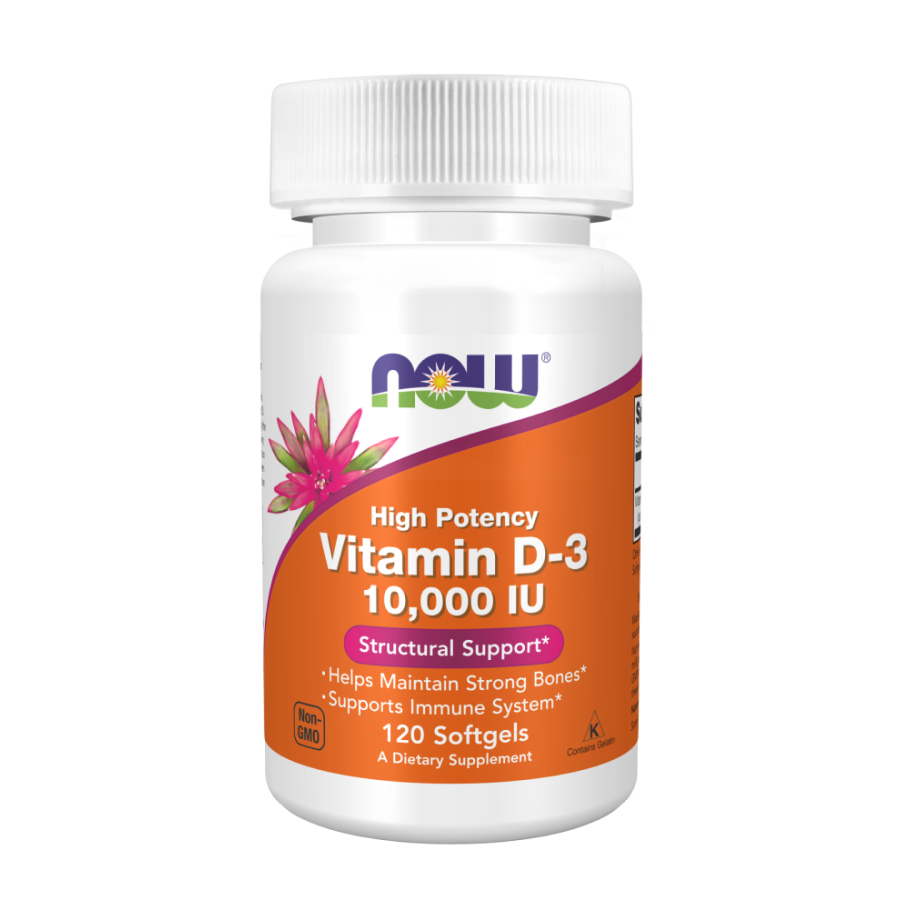 Витамин Д3 10000 МЕ, Vitamin D-3 10000 IU, Now Foods, 120 капсул 1
